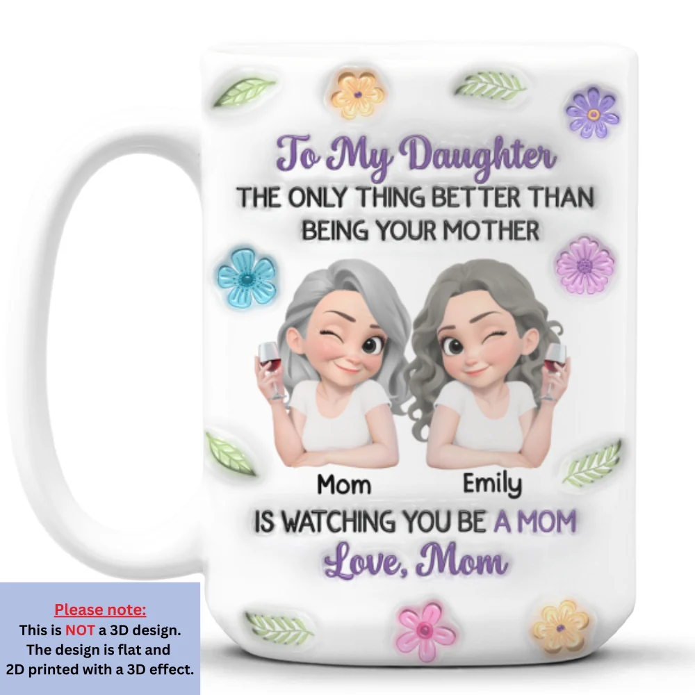 Linked Together Cartoon Colorful - Personalized Custom 3D Inflated Effect Mug - Image 7