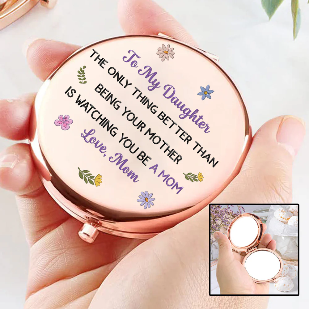Linked Together Cartoon - Personalized Custom Compact Mirror - Image 4
