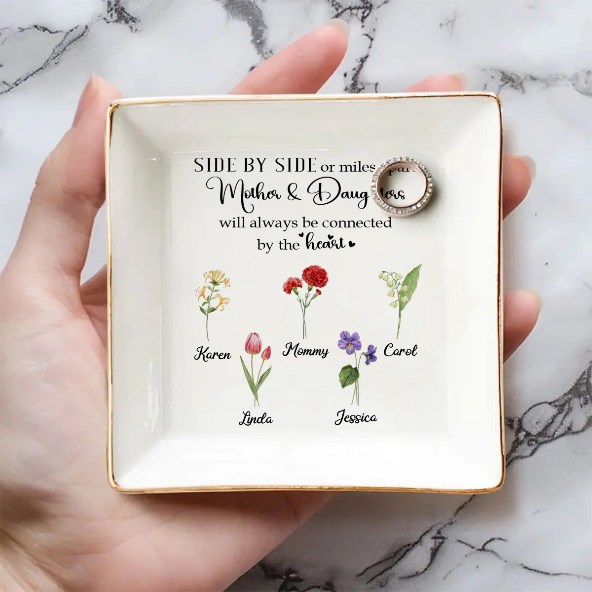 Linked Together - Personalized Custom Jewelry Dish - Image 3