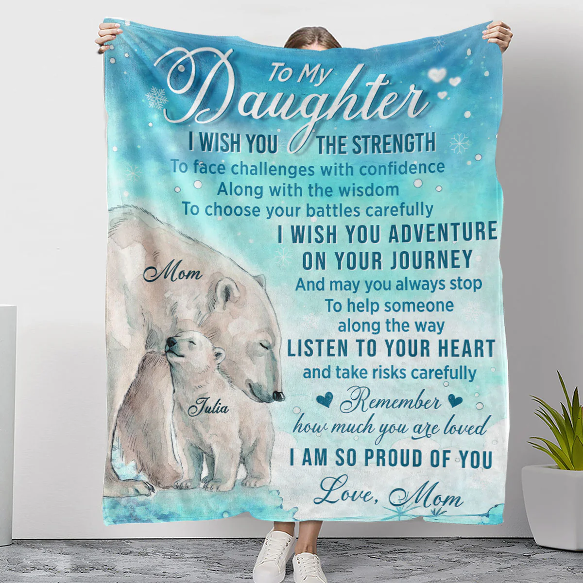 Listen To Your Heart - Personalized Custom Fleece Blanket