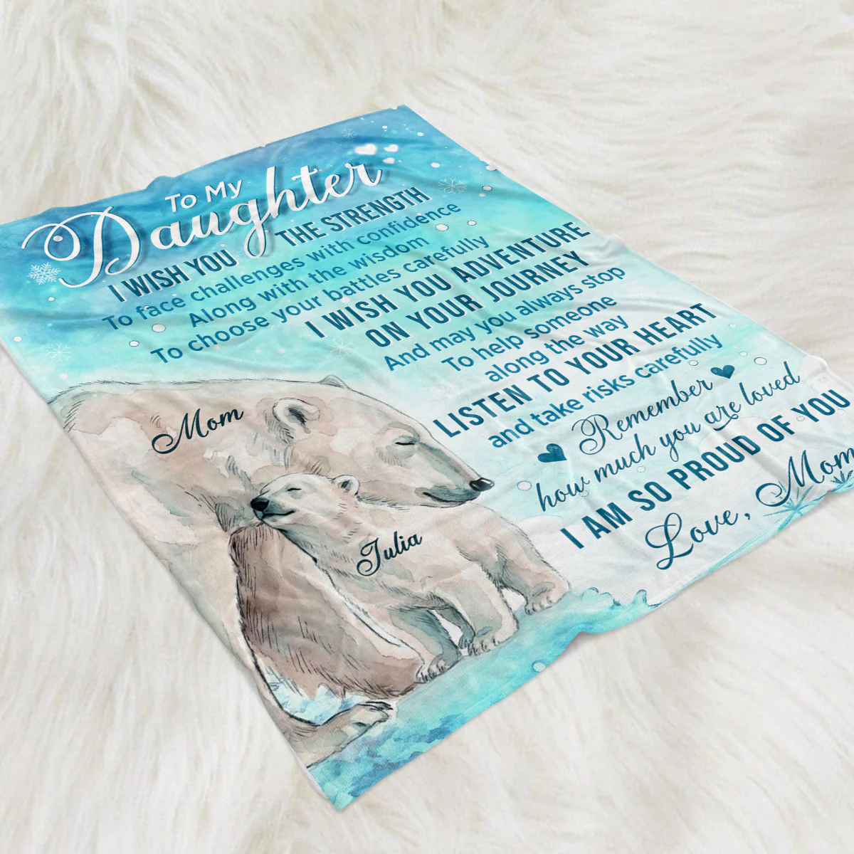 Listen To Your Heart - Personalized Custom Fleece Blanket - Image 2