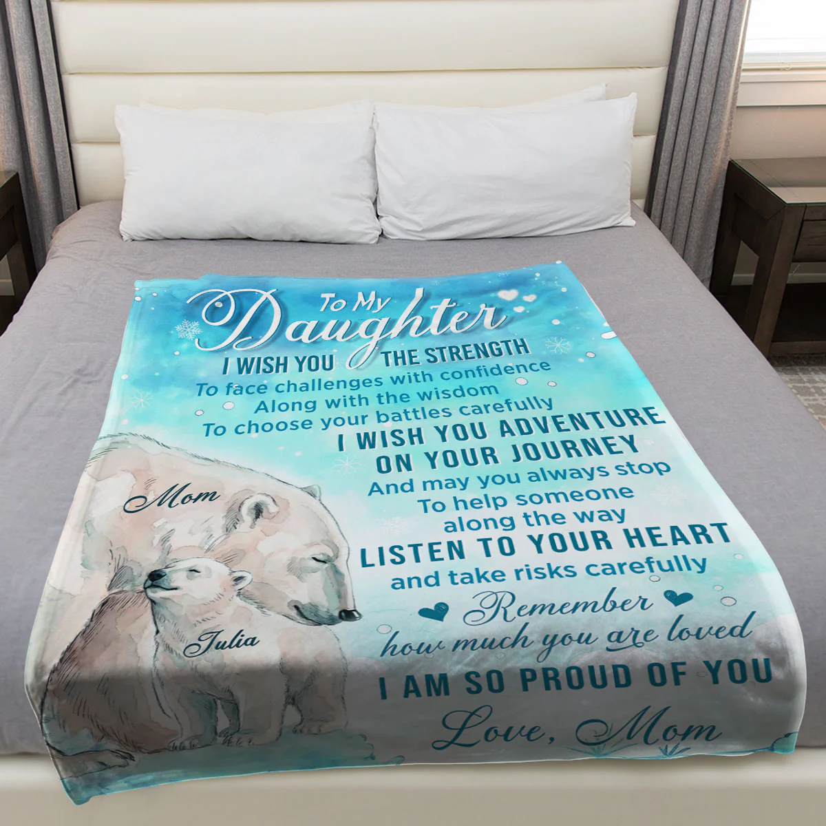 Listen To Your Heart - Personalized Custom Fleece Blanket - Image 3
