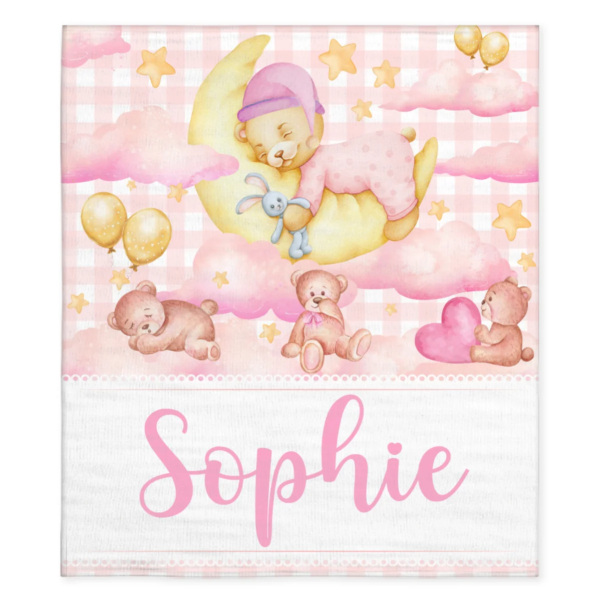 Little Bear - Personalized Custom Fleece Blanket - Image 6