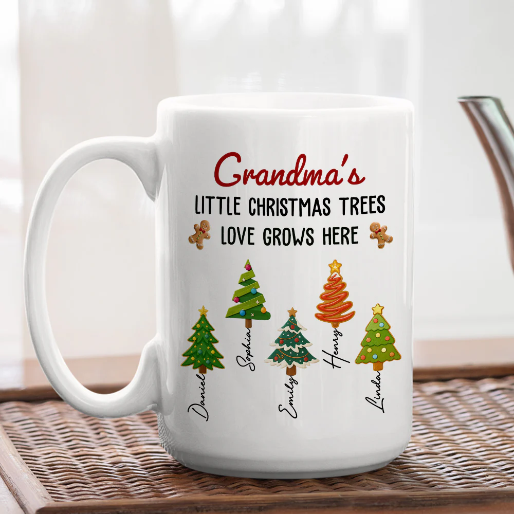 Little Christmas Tree - Personalized Custom Coffee Mug - Image 5