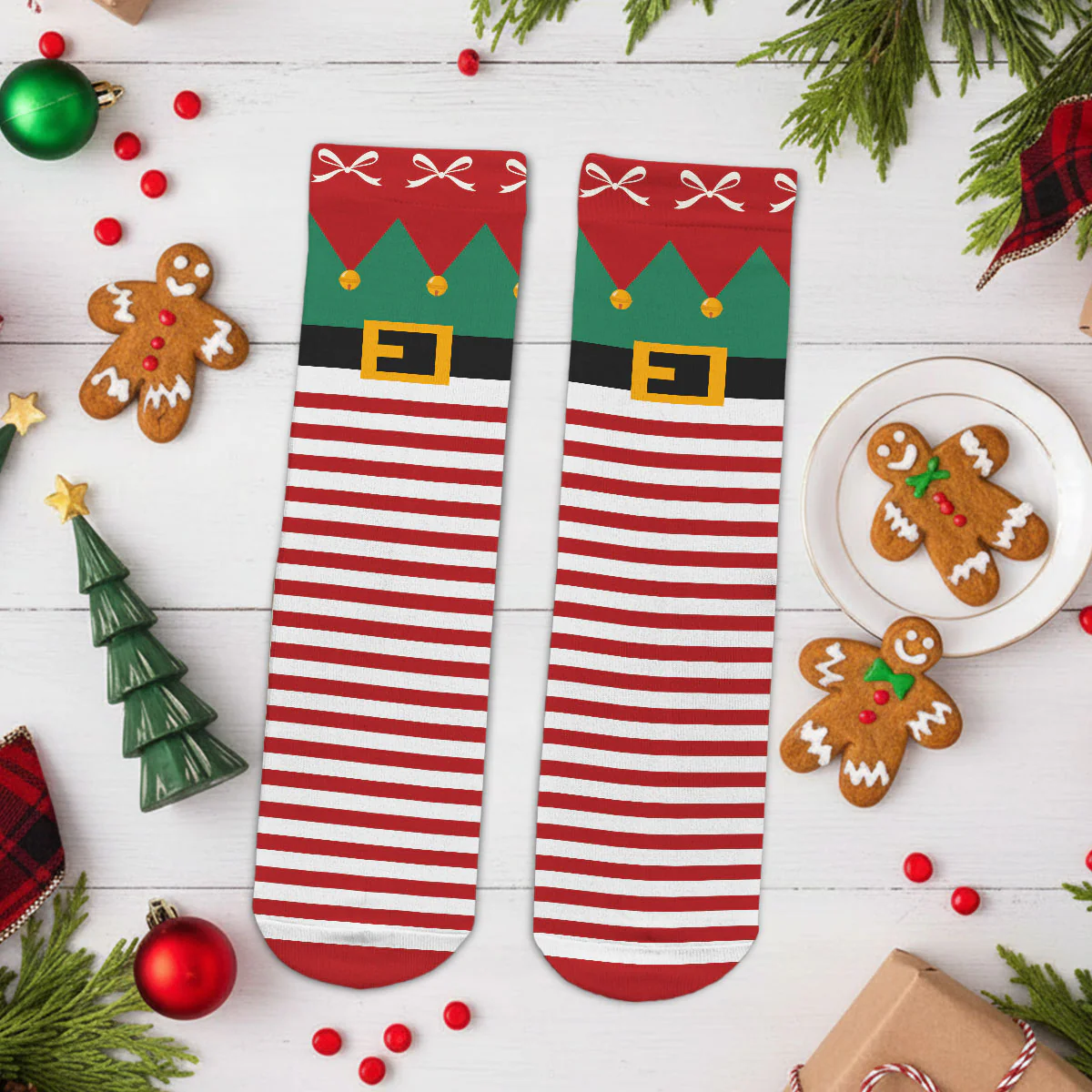 Little Elf - Personalized Custom Crew Socks - Image 3