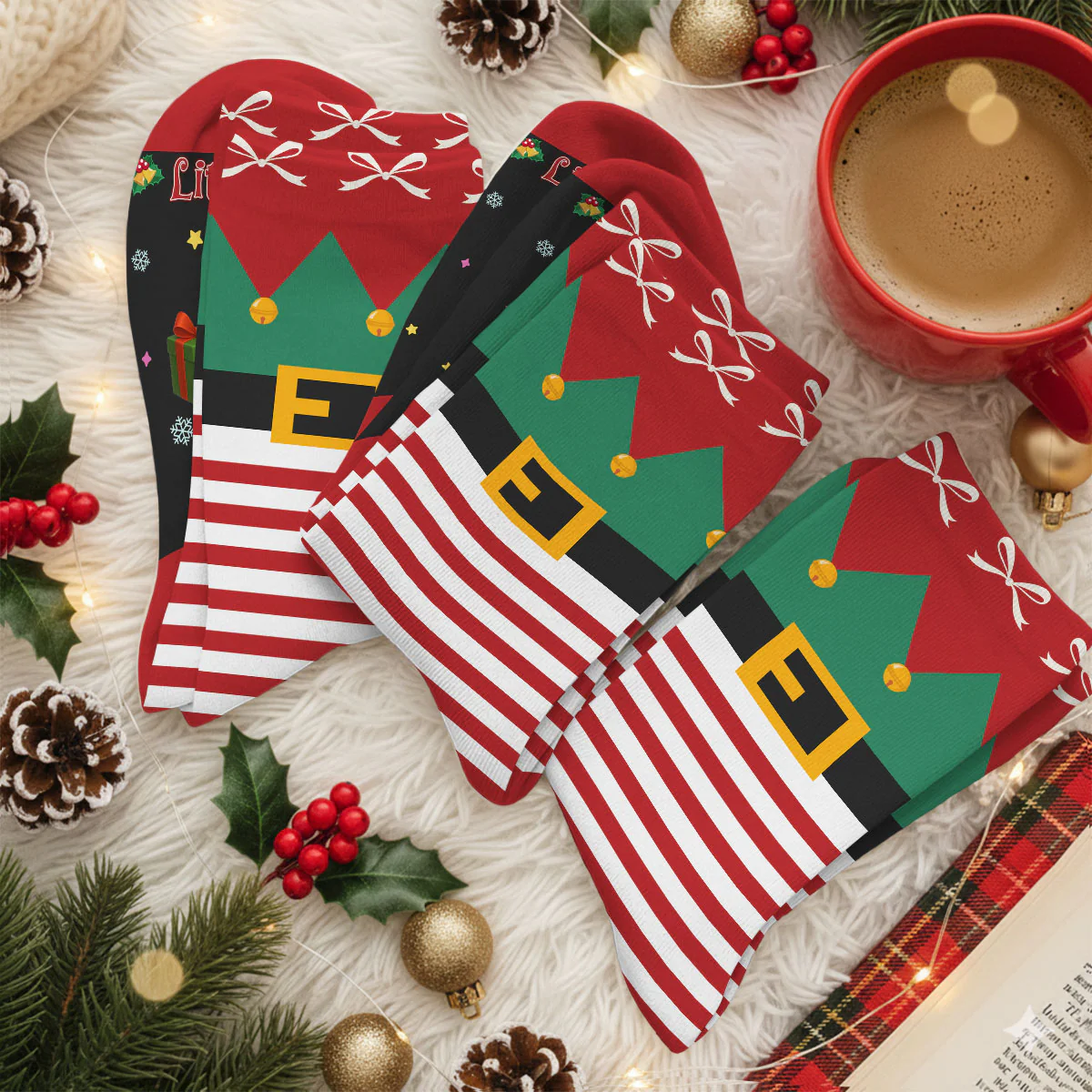 Little Elf - Personalized Custom Crew Socks - Image 4