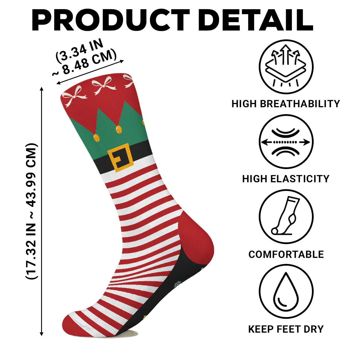 Little Elf - Personalized Custom Crew Socks - Image 5