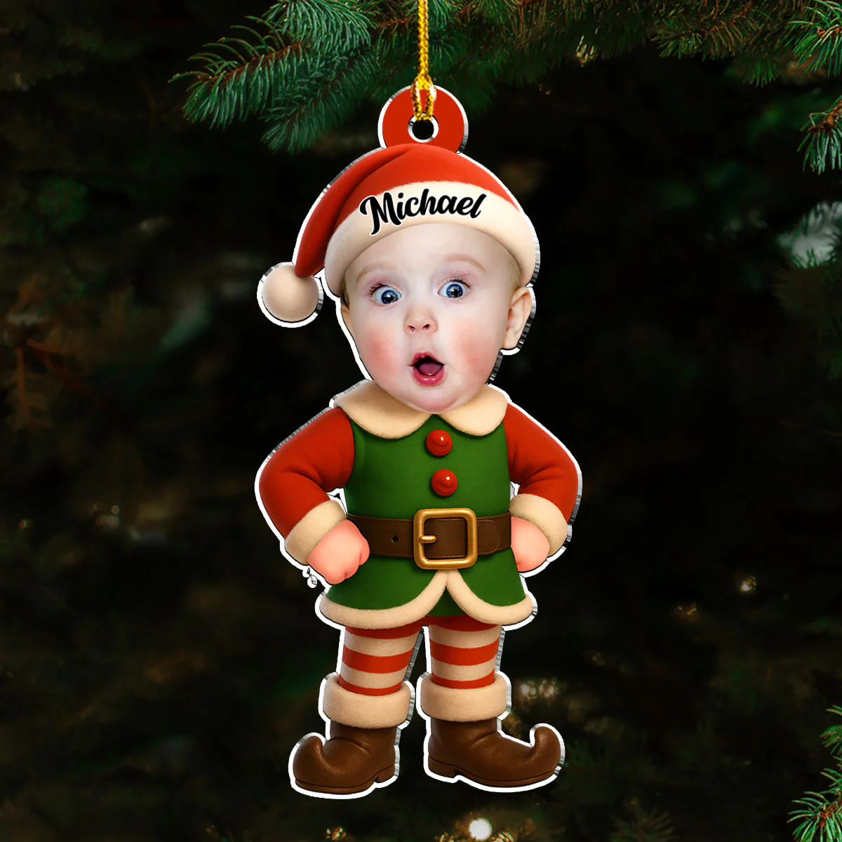 Little Elves - Personalized Custom Acrylic Ornament - Image 2