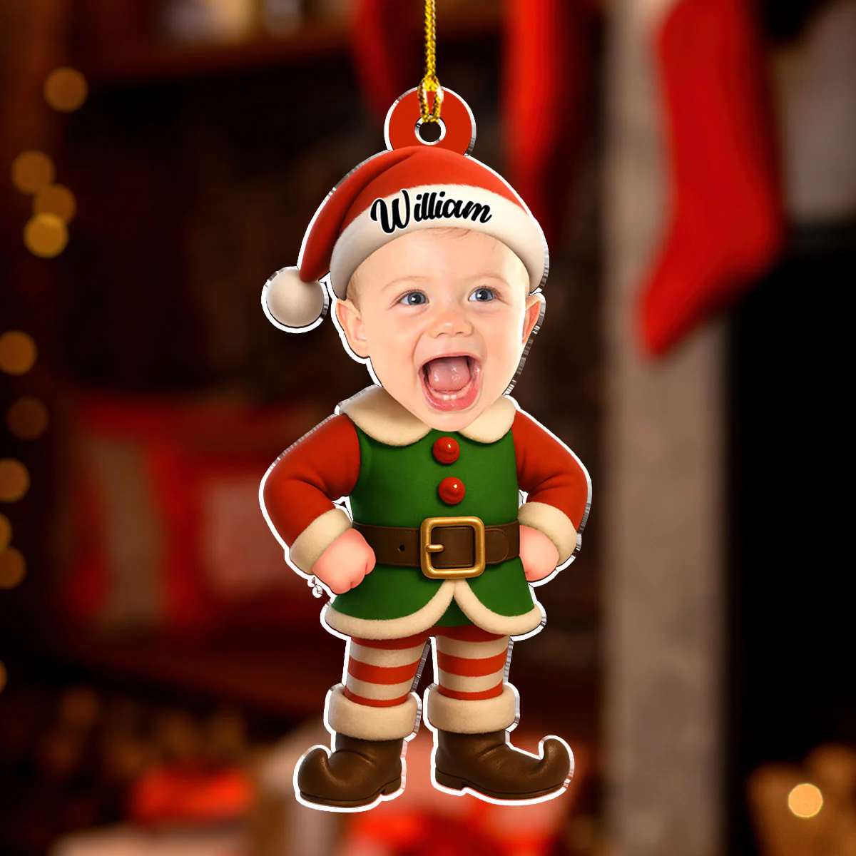 Little Elves - Personalized Custom Acrylic Ornament - Image 3