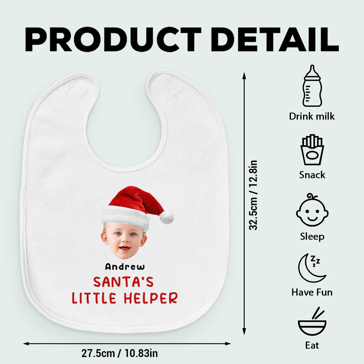 Little Helper - Personalized Custom Baby Bib - Image 5