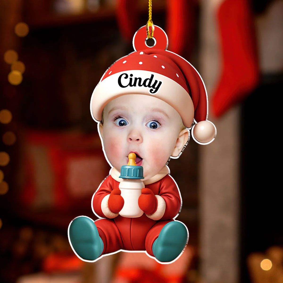 Little Joy Christmas - Personalized Custom Acrylic Ornament - Image 2