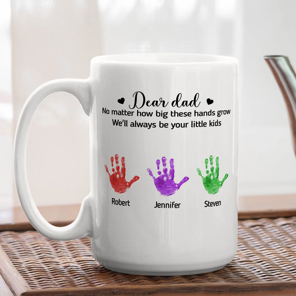 Little Kids Of Dad - Personalized Custom Mug - Image 5