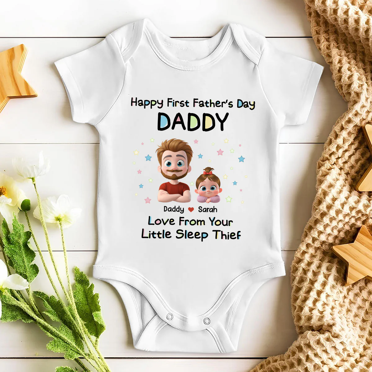 Little Sleep Thief - Personalized Custom Baby Onesie - Image 3