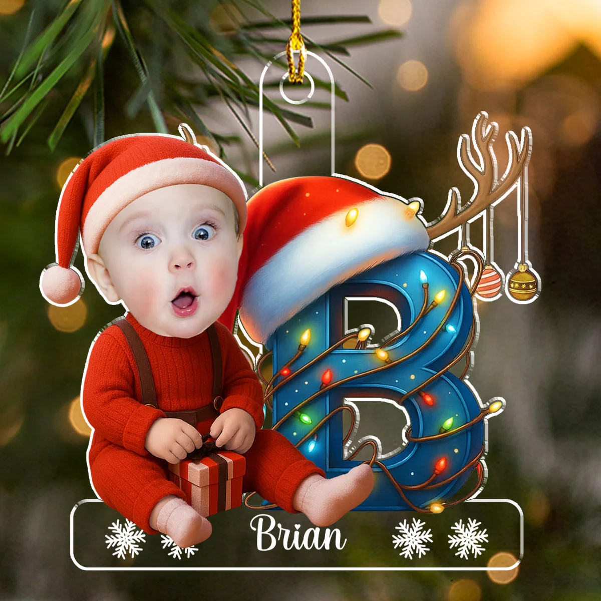 Little Star Christmas - Personalized Custom Acrylic Ornament - Image 3
