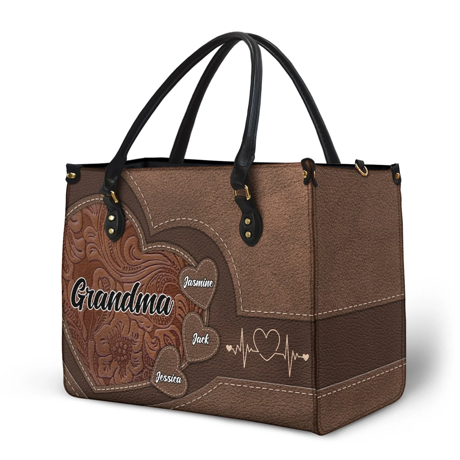 Little Sweethearts - Personalized Custom Leather Bag - Image 6