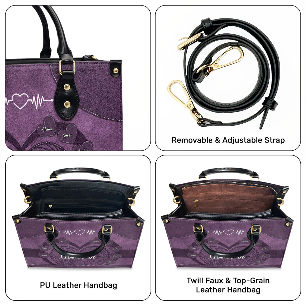 Little Sweethearts - Personalized Custom Leather Bag - Image 9