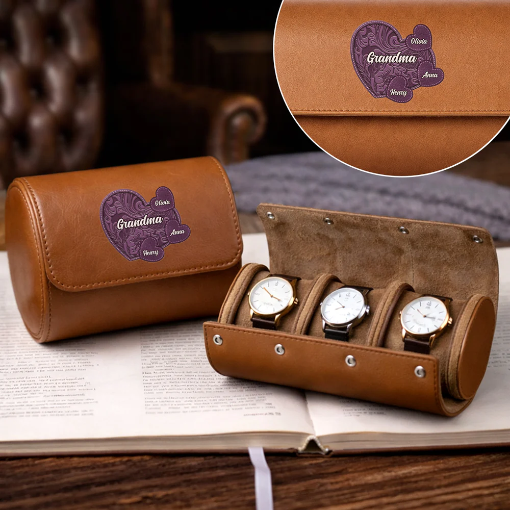 Little Sweethearts - Personalized Custom Leather Watch Case