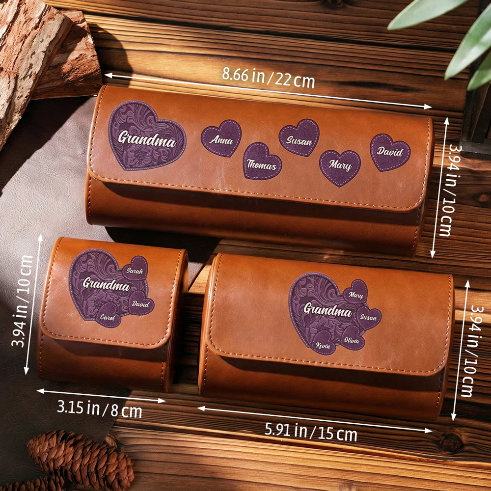 Little Sweethearts - Personalized Custom Leather Watch Case - Image 5