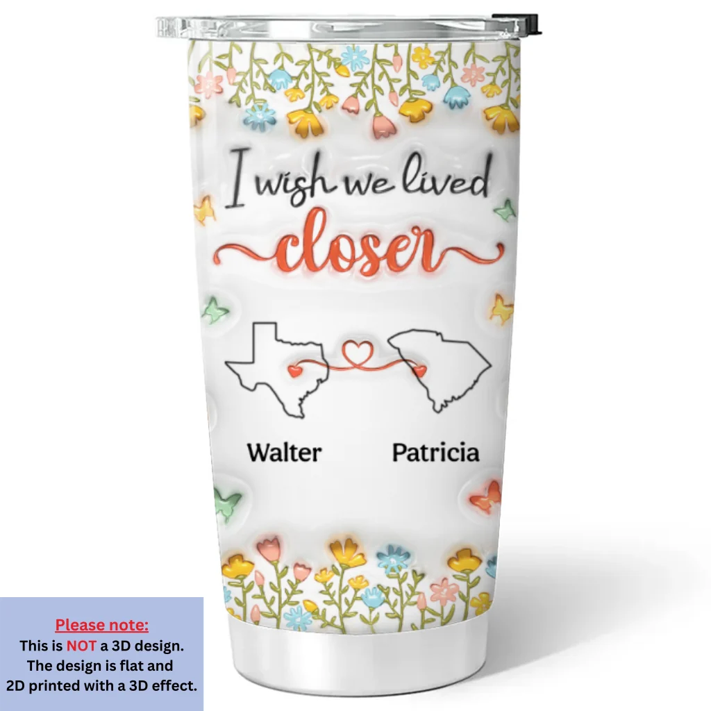 Live Closer - Personalized Custom 3D Inflated Effect Tumbler - Image 6