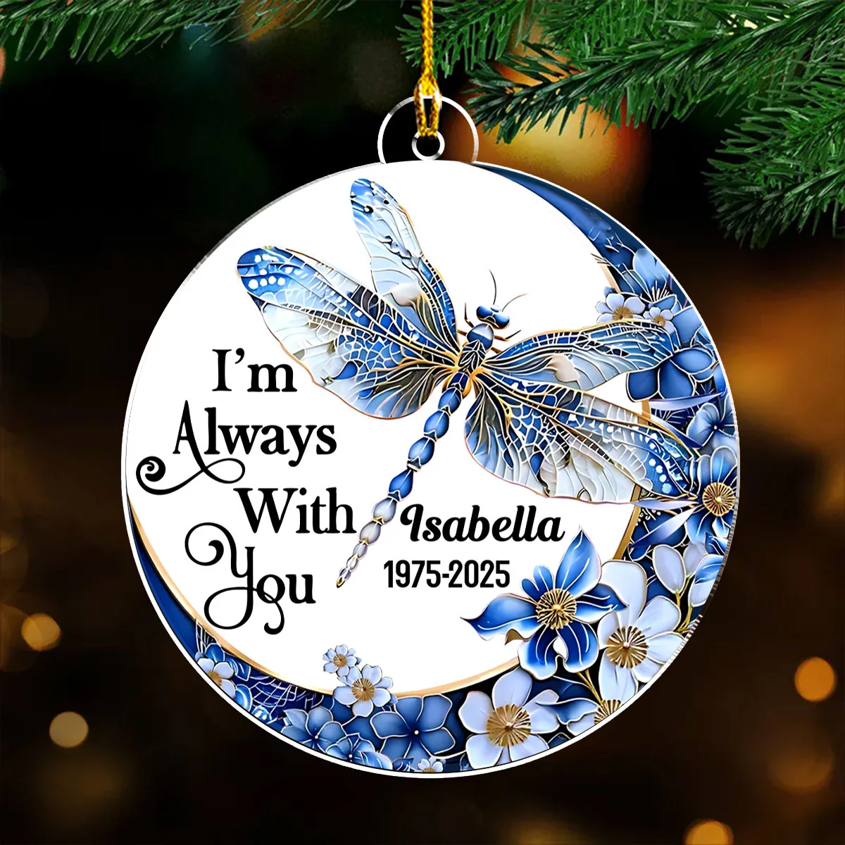Live In Our Minds - Personalized Custom Acrylic Ornament - Image 2