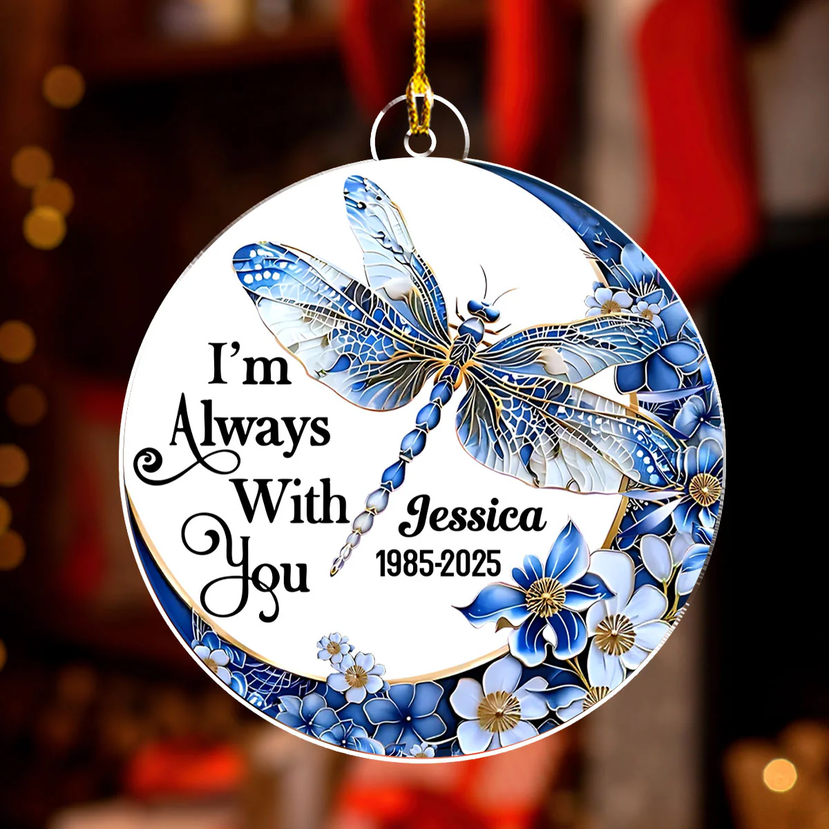 Live In Our Minds - Personalized Custom Acrylic Ornament - Image 4