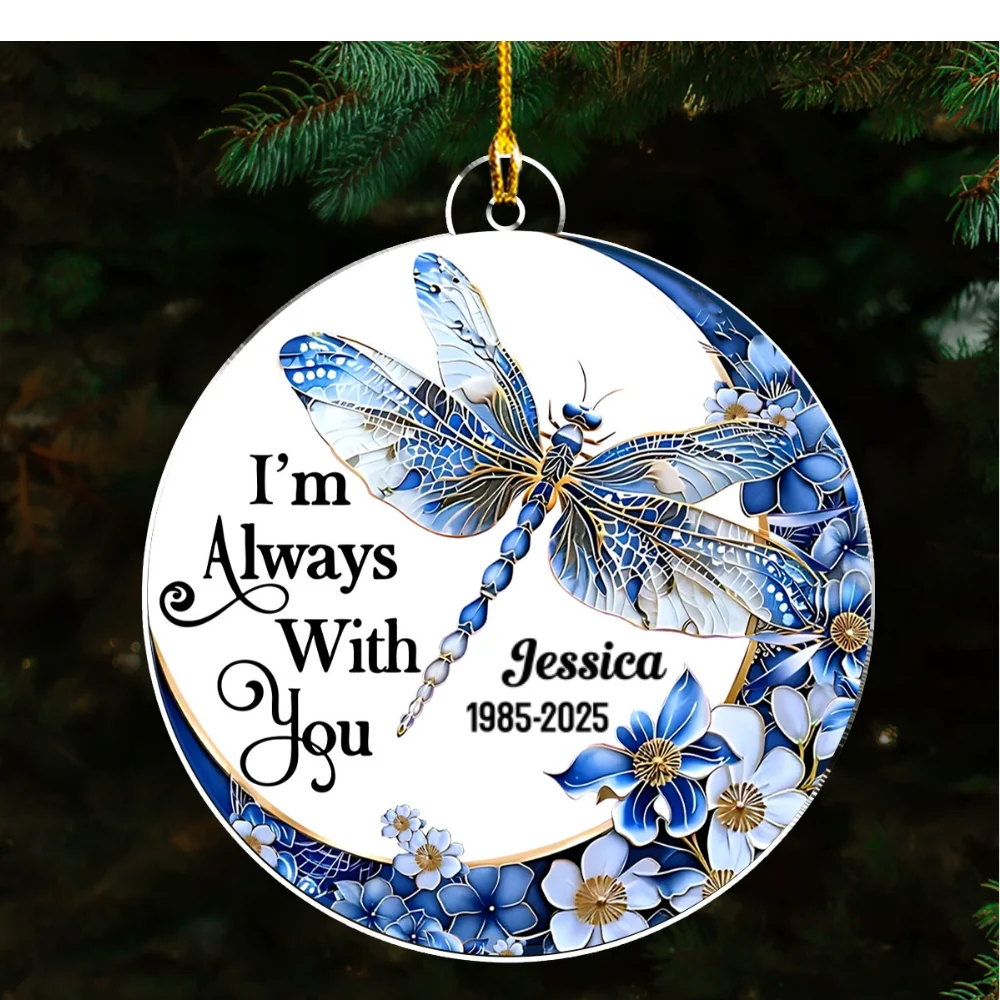 Live In Our Minds - Personalized Custom Acrylic Ornament - Image 6