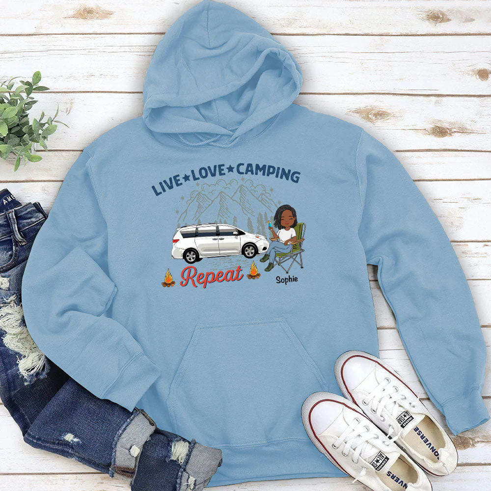 Live Love Camping - Personalized Custom Hoodie - Image 3