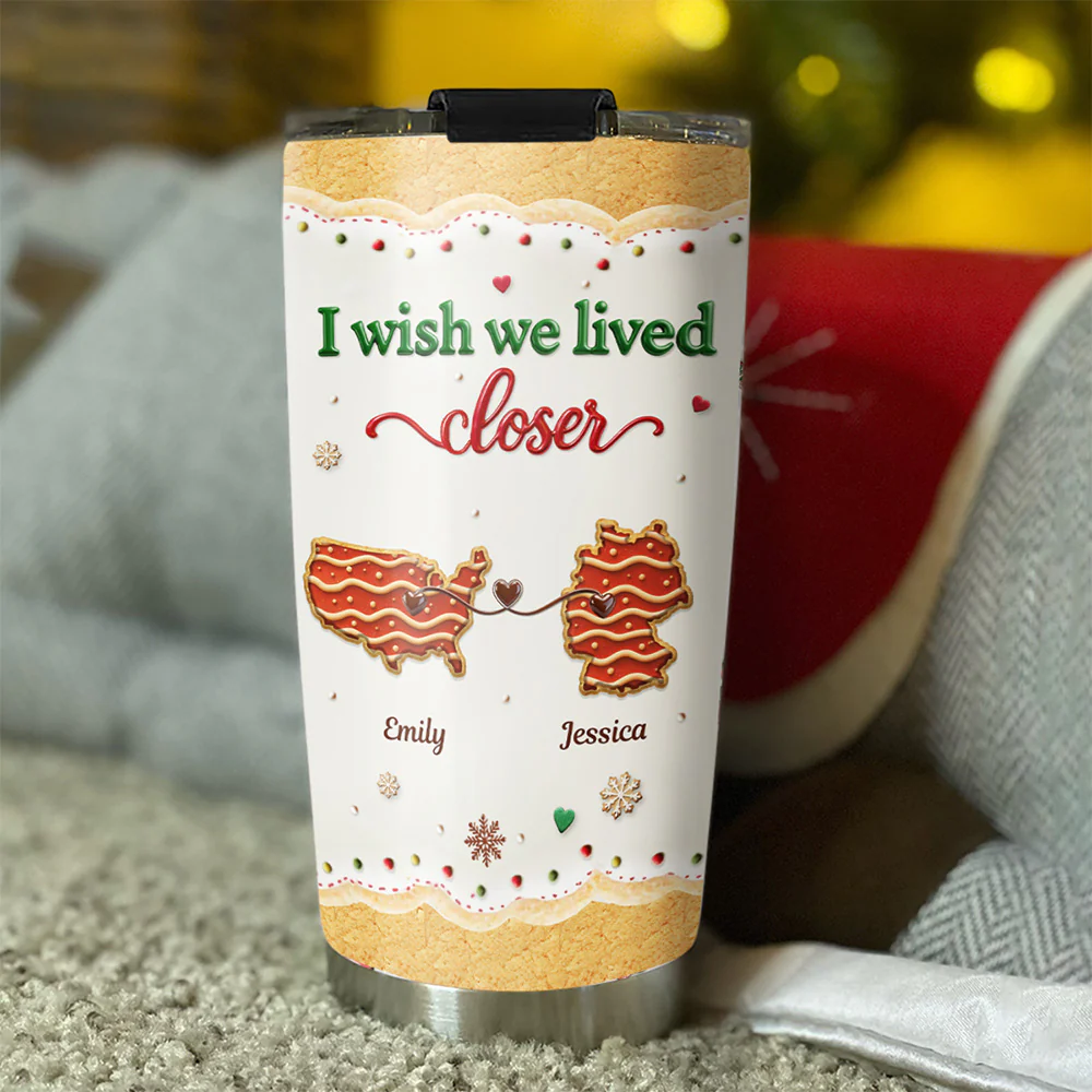 Lived Next Door Bestie - Personalized Custom 3D Inflated Effect Tumbler - Image 3