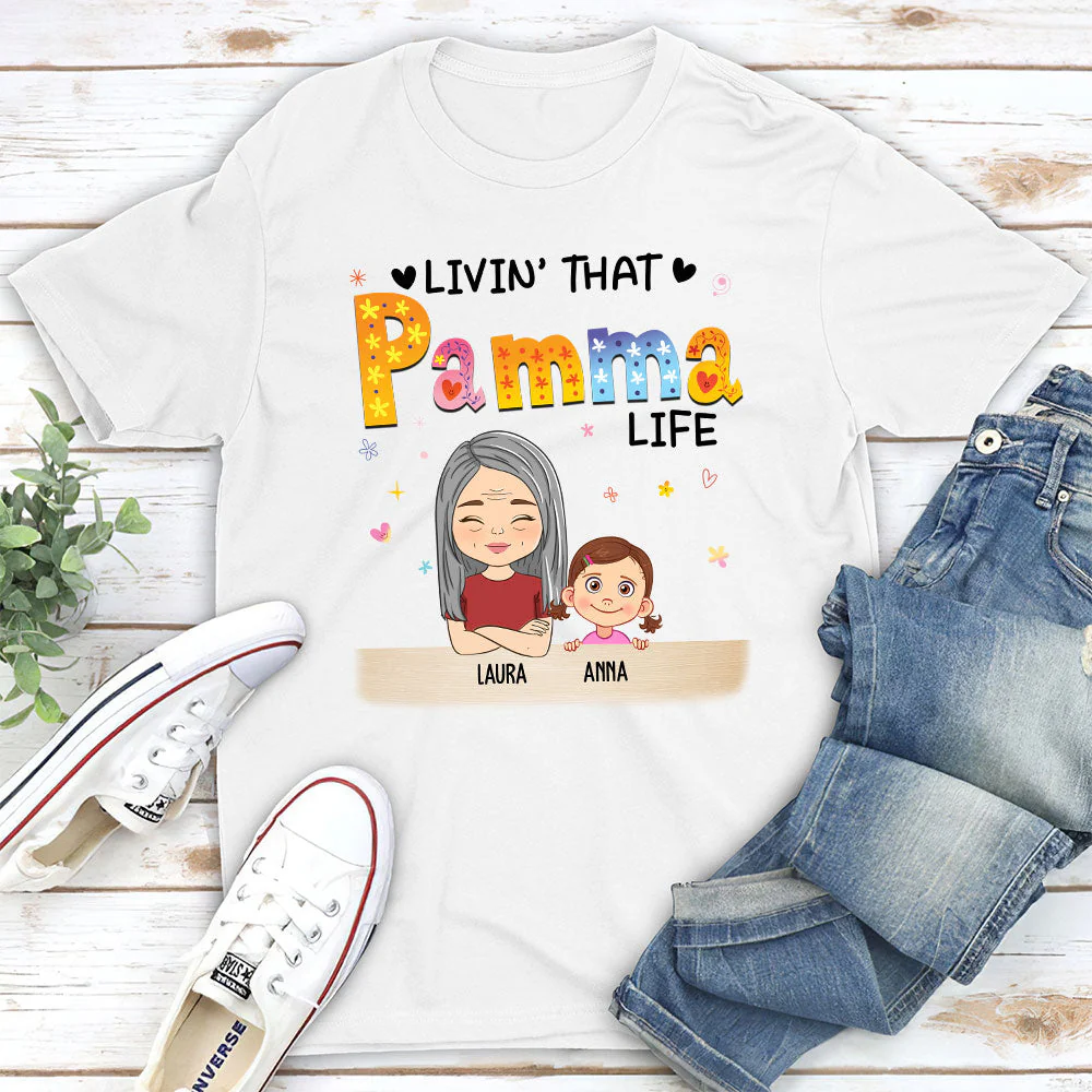 Livin’ That Grandma Life - Personalized Custom Unisex T-shirt - Image 2