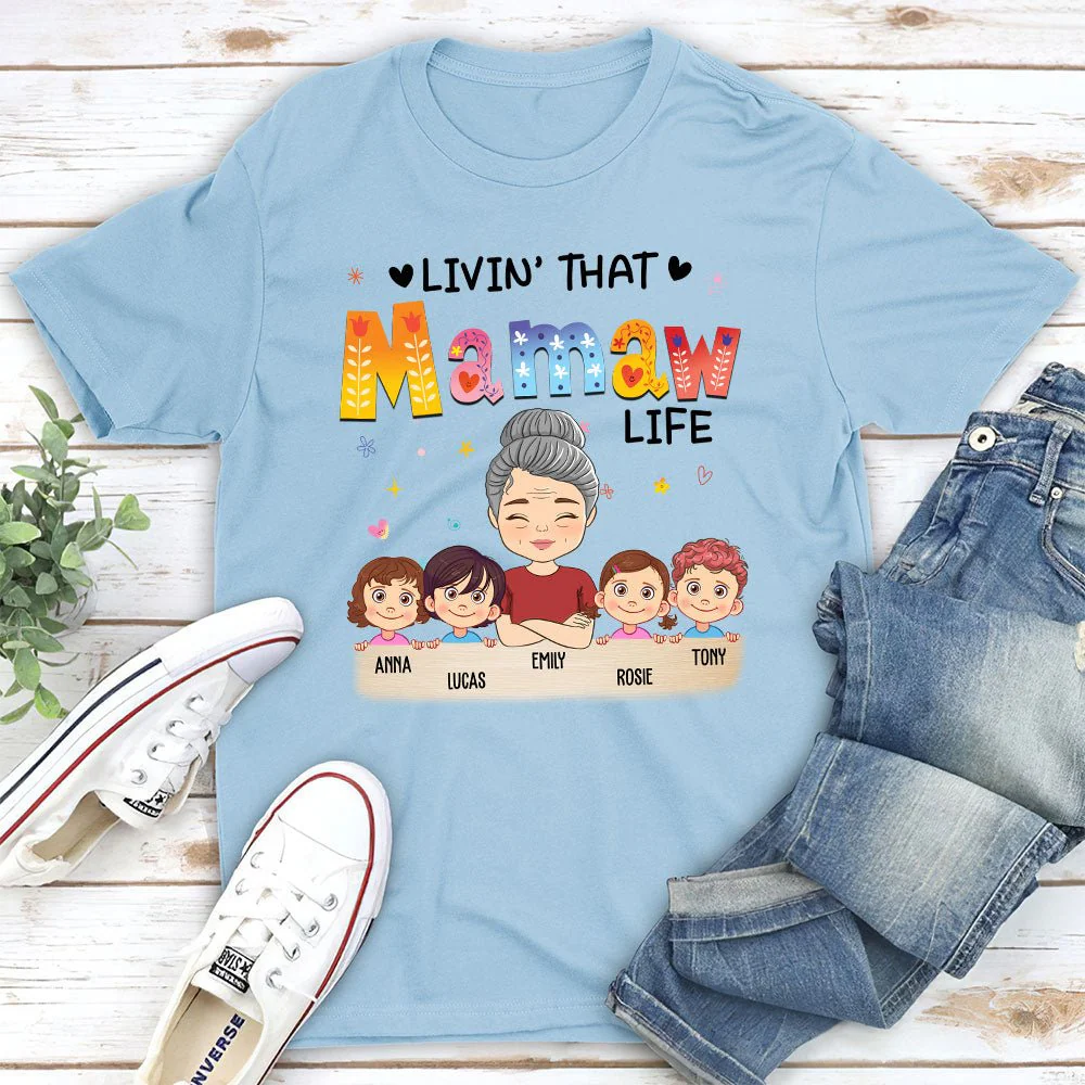 Livin’ That Grandma Life - Personalized Custom Unisex T-shirt - Image 4