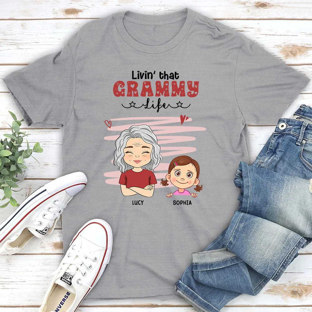 Livin’ That Grandma - Personalized Custom Unisex T-shirt - Image 2
