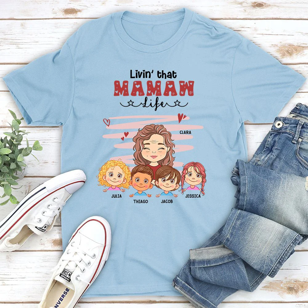 Livin’ That Grandma - Personalized Custom Unisex T-shirt - Image 3