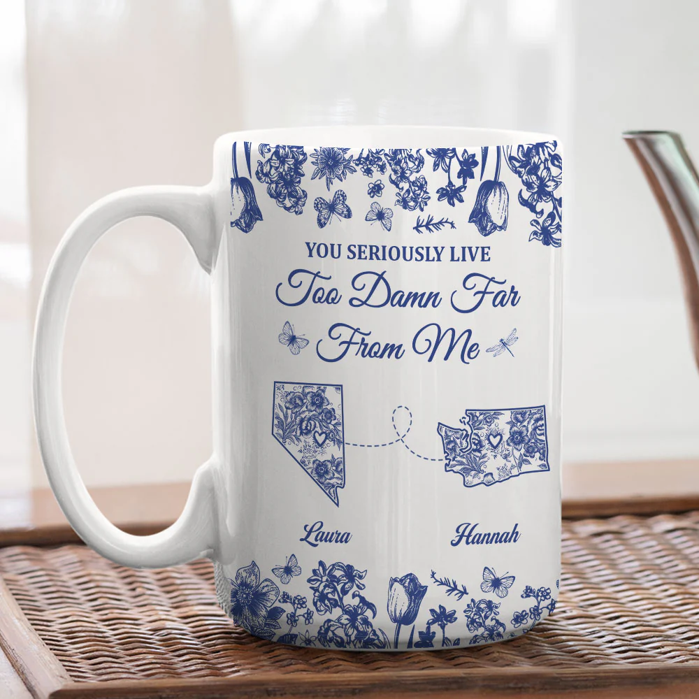 Living Miles Away Is Rude - Personalized Custom Coffee Mug - Image 5