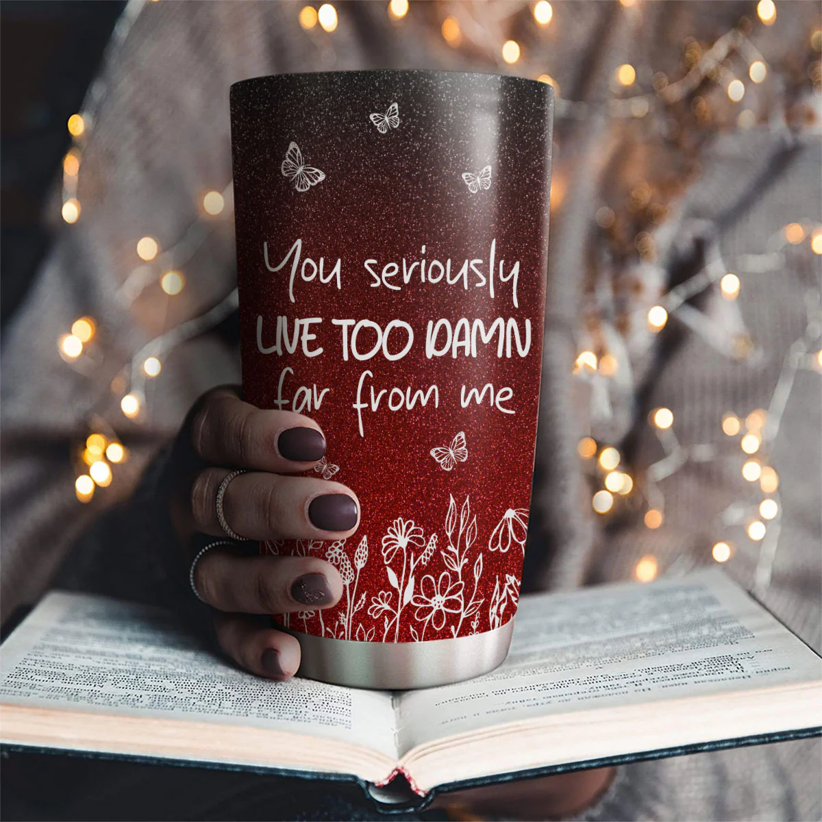 Long Distance Friend - Personalized Custom Tumbler - Image 2
