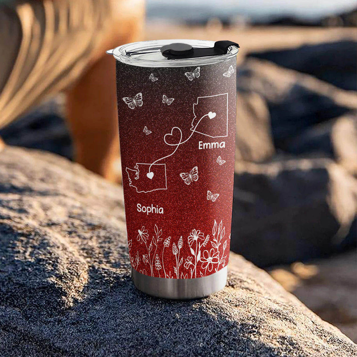 Long Distance Friend - Personalized Custom Tumbler - Image 4