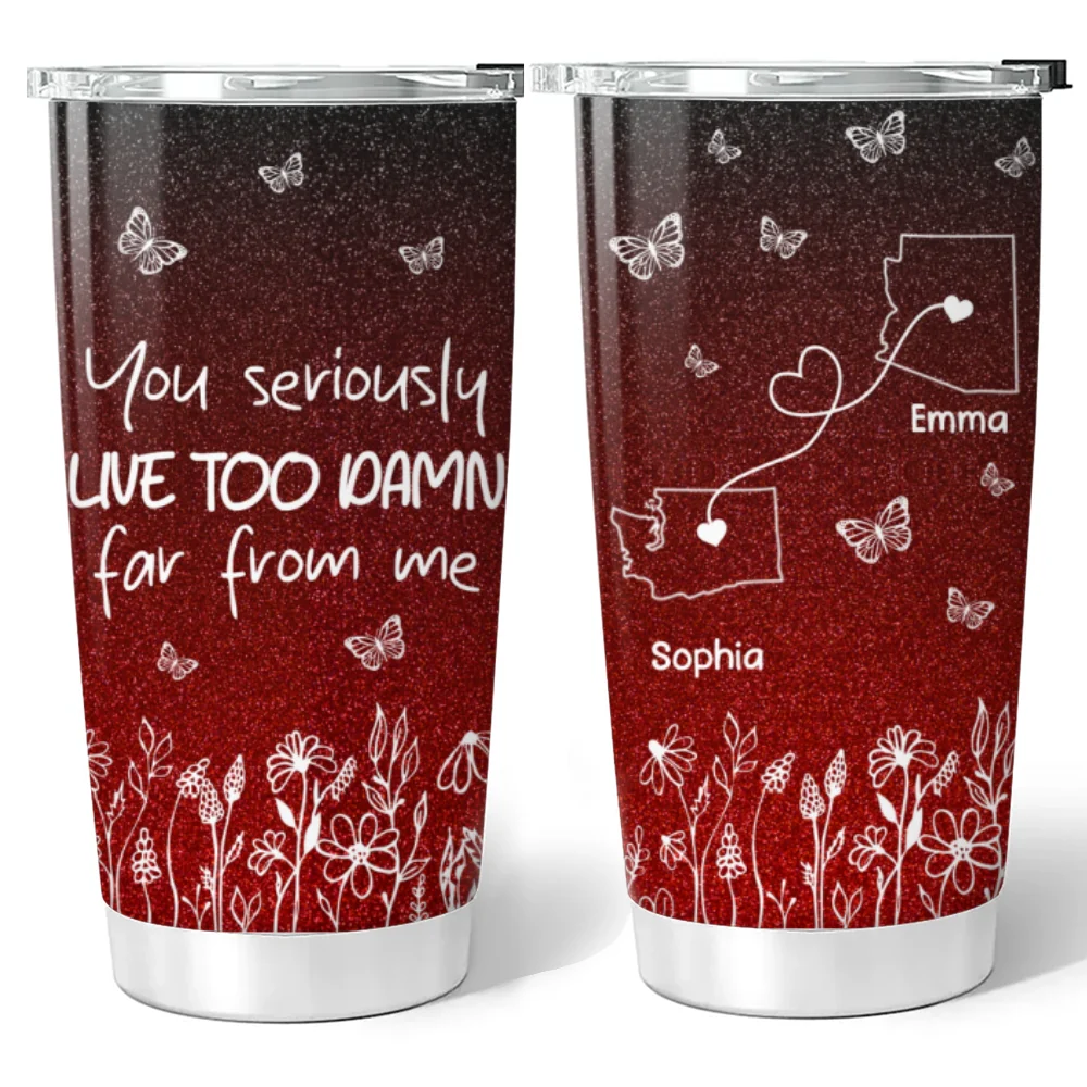 Long Distance Friend - Personalized Custom Tumbler - Image 5