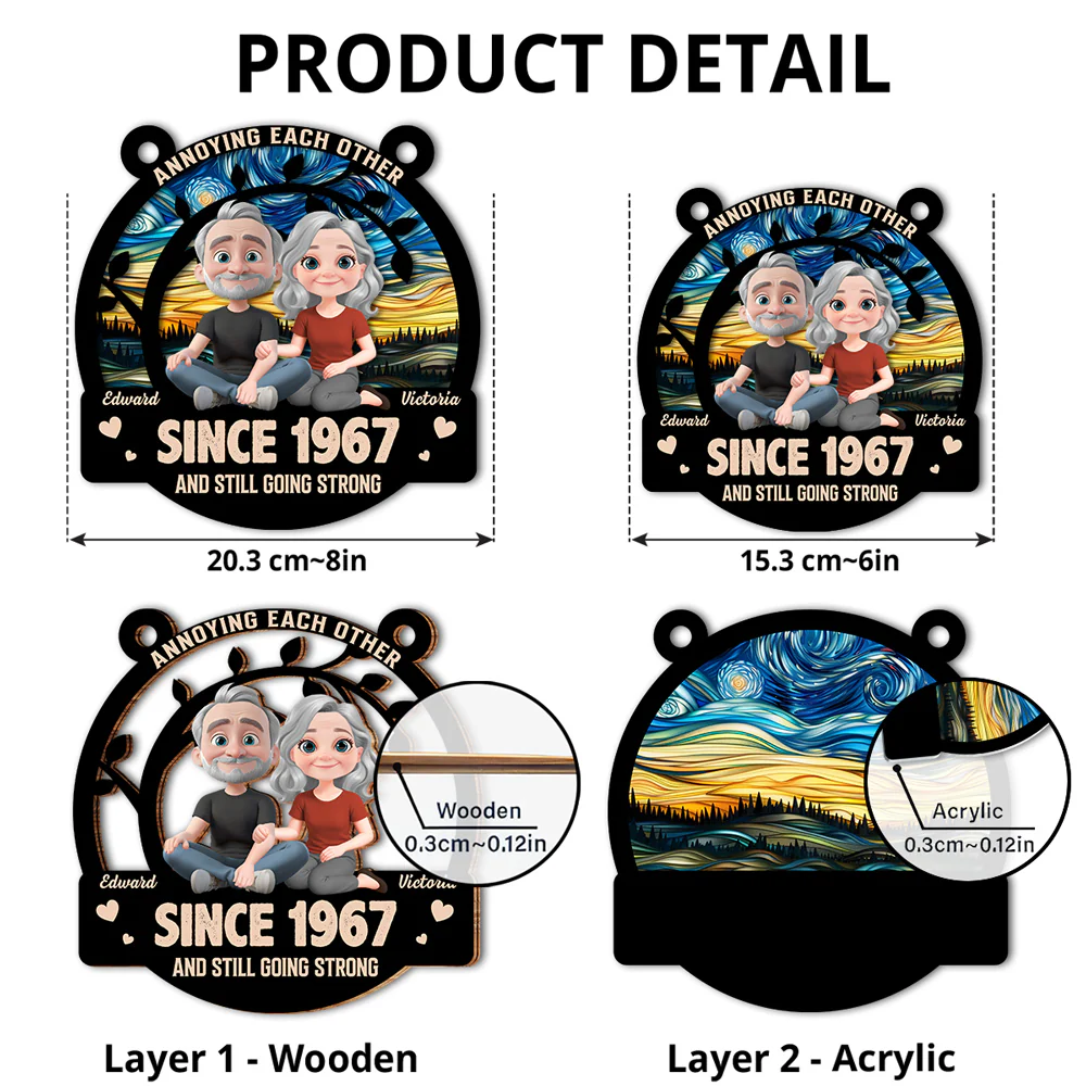 Long Lasting Love - Personalized Custom Suncatcher - Image 4