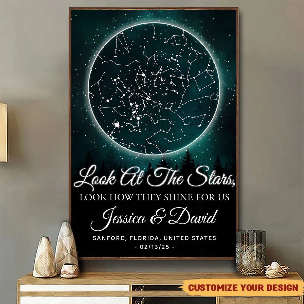 Look How Stars Shine For Us - Personalized Custom Poster