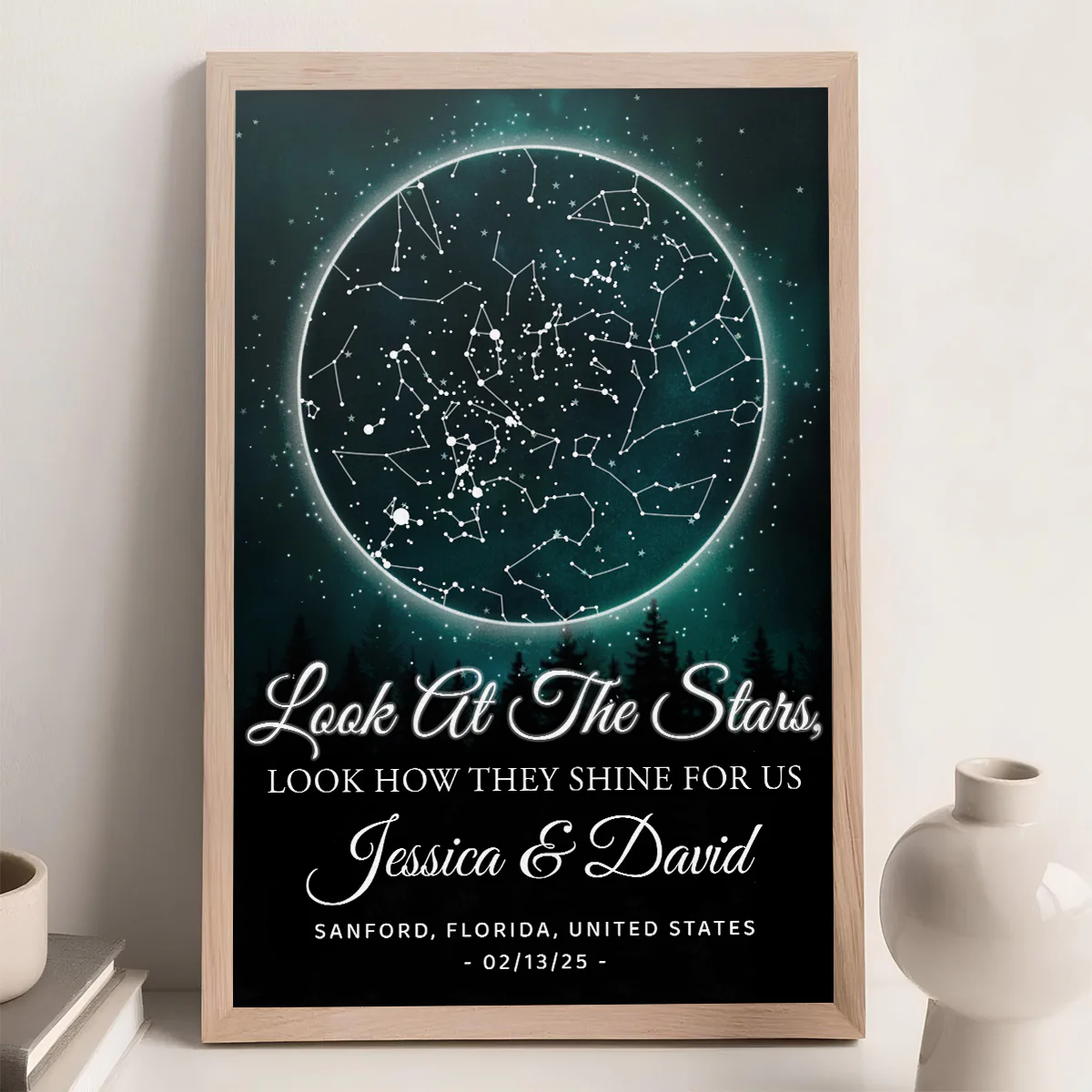 Look How Stars Shine For Us - Personalized Custom Poster - Image 2