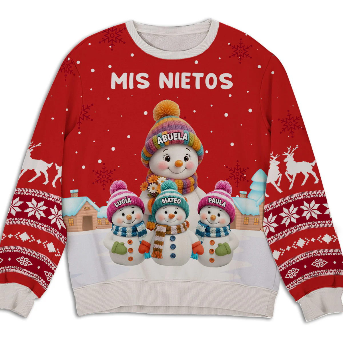 Los Nietos Tejen - Sudadera Personalizada Con Estampado Integral