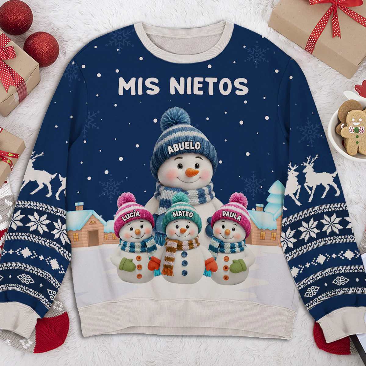 Los Nietos Tejen - Sudadera Personalizada Con Estampado Integral - Image 2