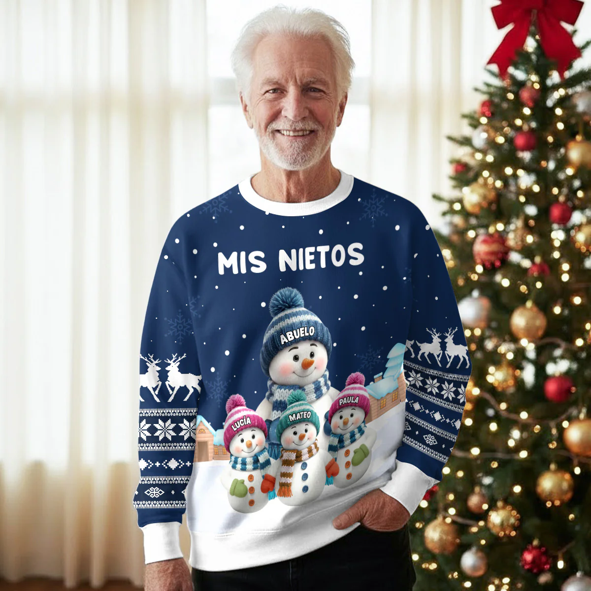 Los Nietos Tejen - Sudadera Personalizada Con Estampado Integral - Image 4