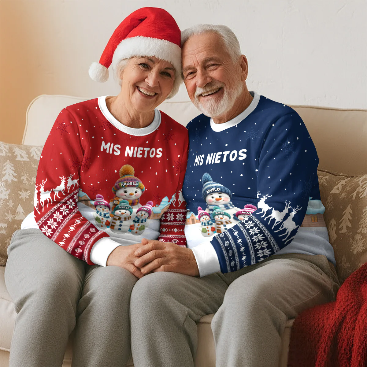 Los Nietos Tejen - Sudadera Personalizada Con Estampado Integral - Image 5