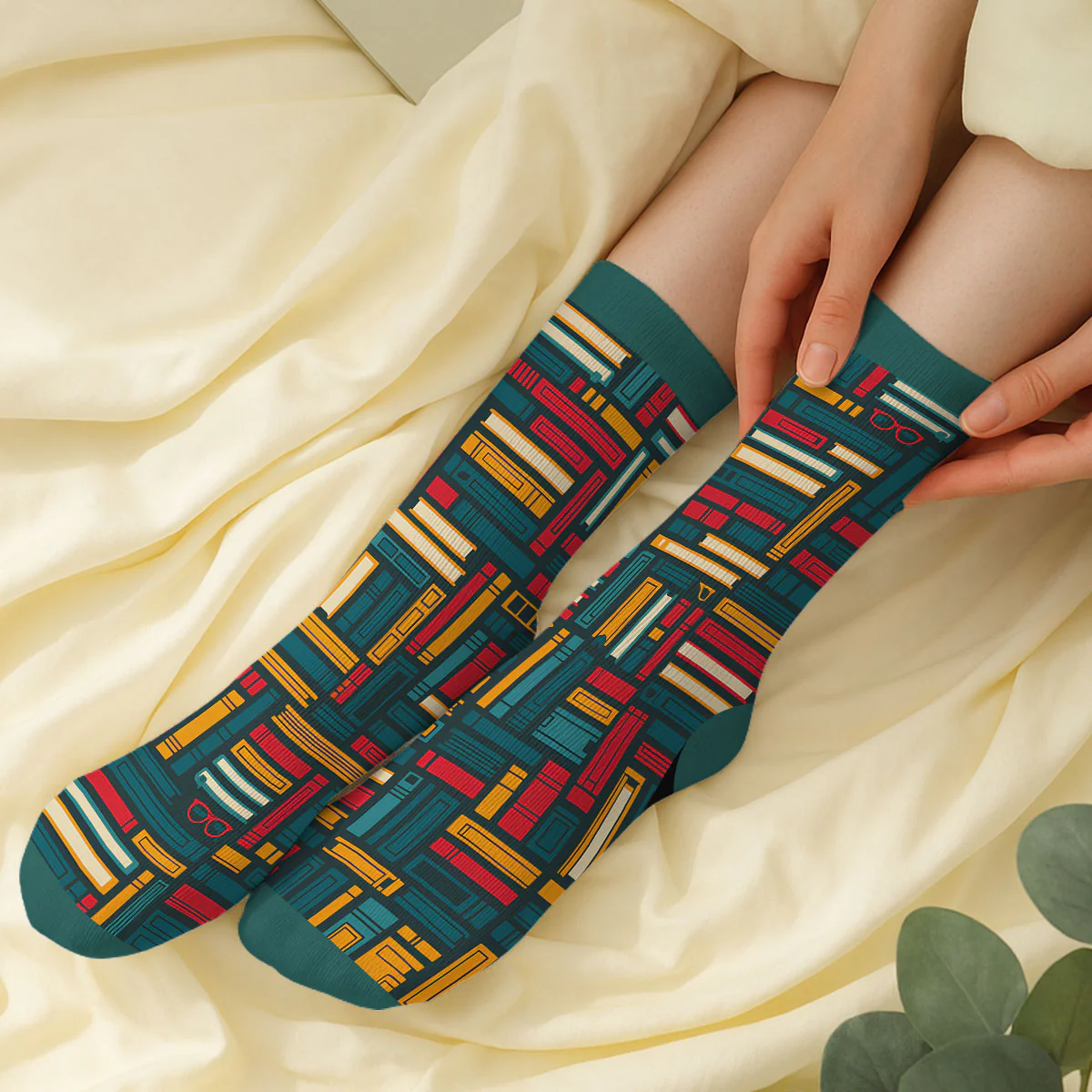 Lost in Stories - Personalized Custom Crew Socks - Image 2