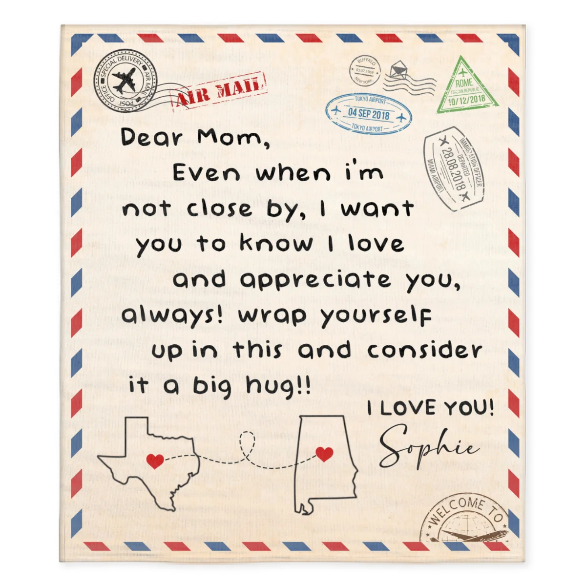 Love And Appreciate - Personalized Custom Fleece Blanket - Image 5