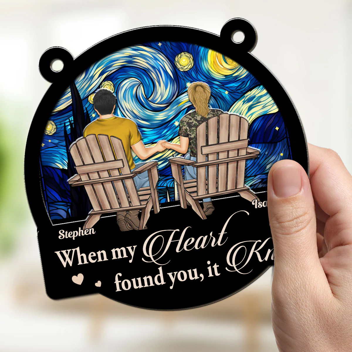Love Began With Your Smile - Personalized Custom Suncatcher - Image 3
