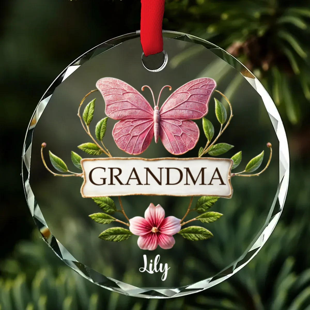 Love Being A Nana - Personalized Custom Glass Ornament - Image 6