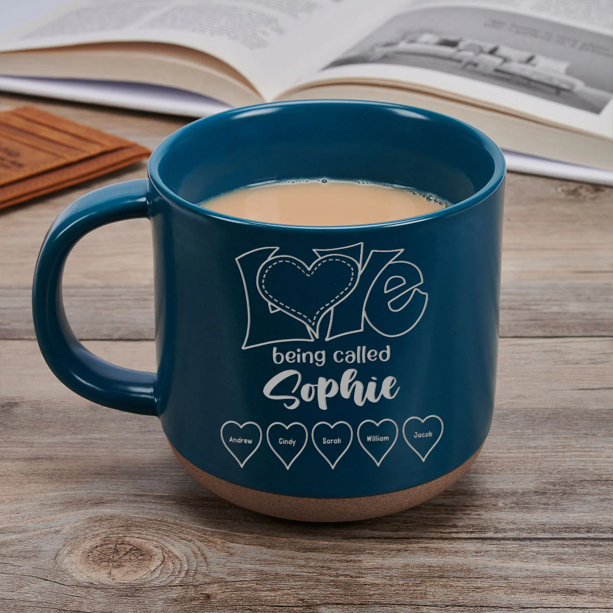 Love Being Called Grandma - Personalized Custom Engraved Pottery Mug - Image 3