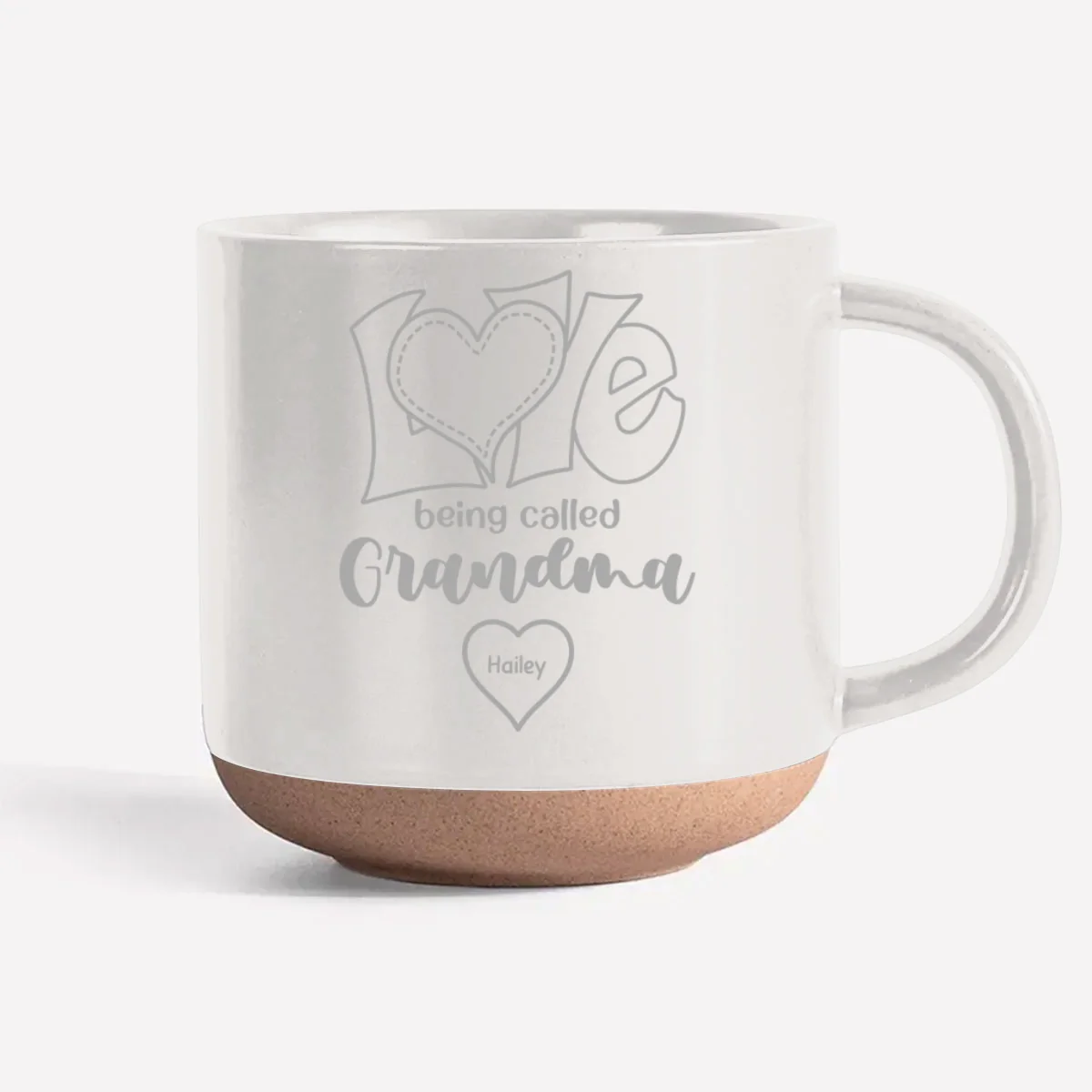 Love Being Called Grandma - Personalized Custom Engraved Pottery Mug - Image 6