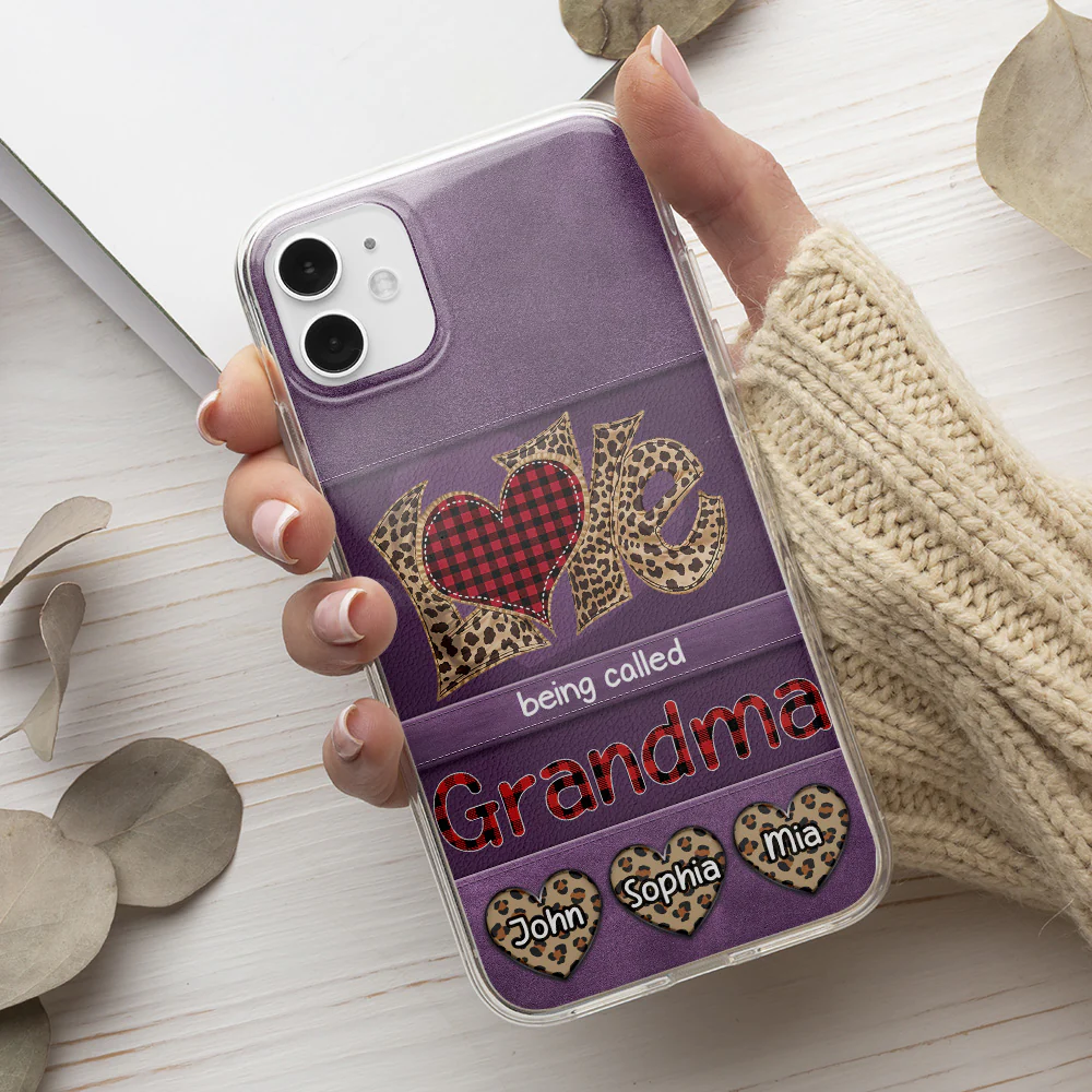 Love Being Called Grandma - Personalized Custom Phone Case - Image 2